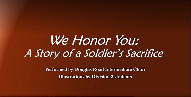 Opening slide to We Honour You Video